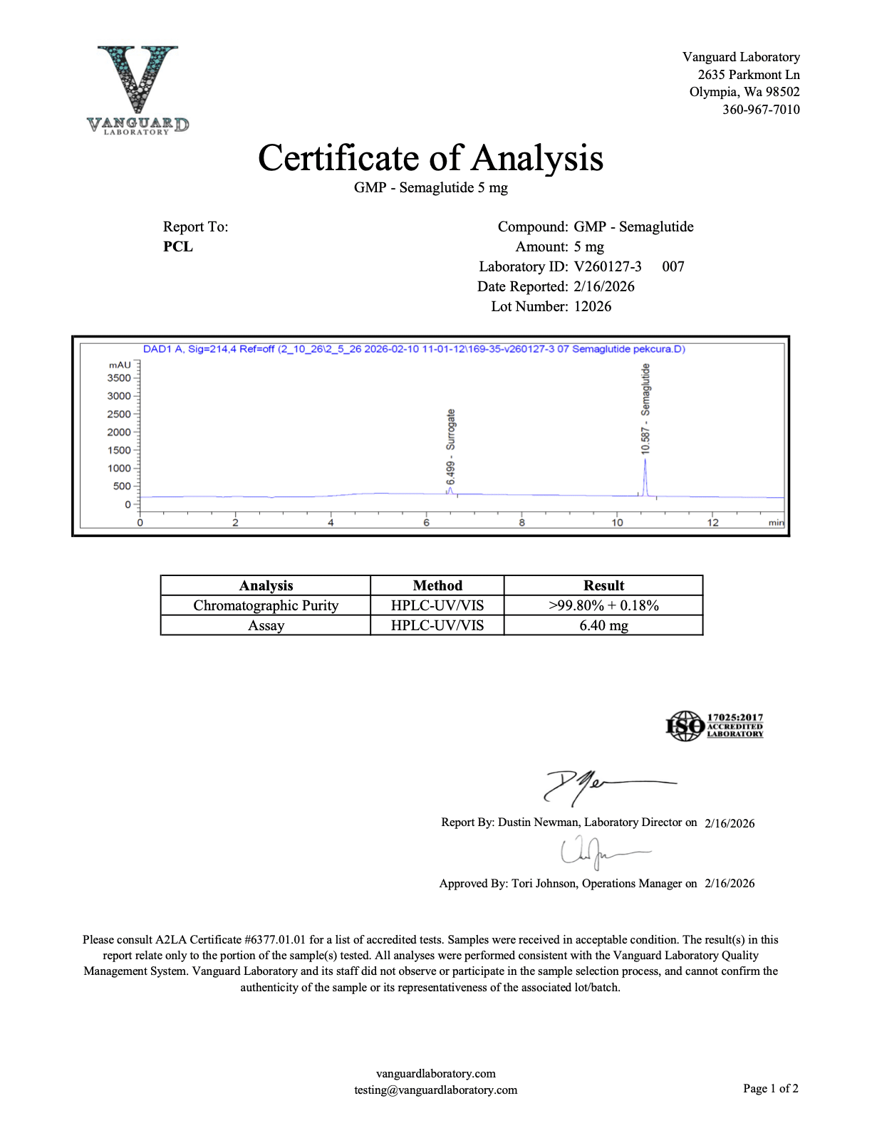 V260127-3 GMP GLP-1-S 5mg Report 007